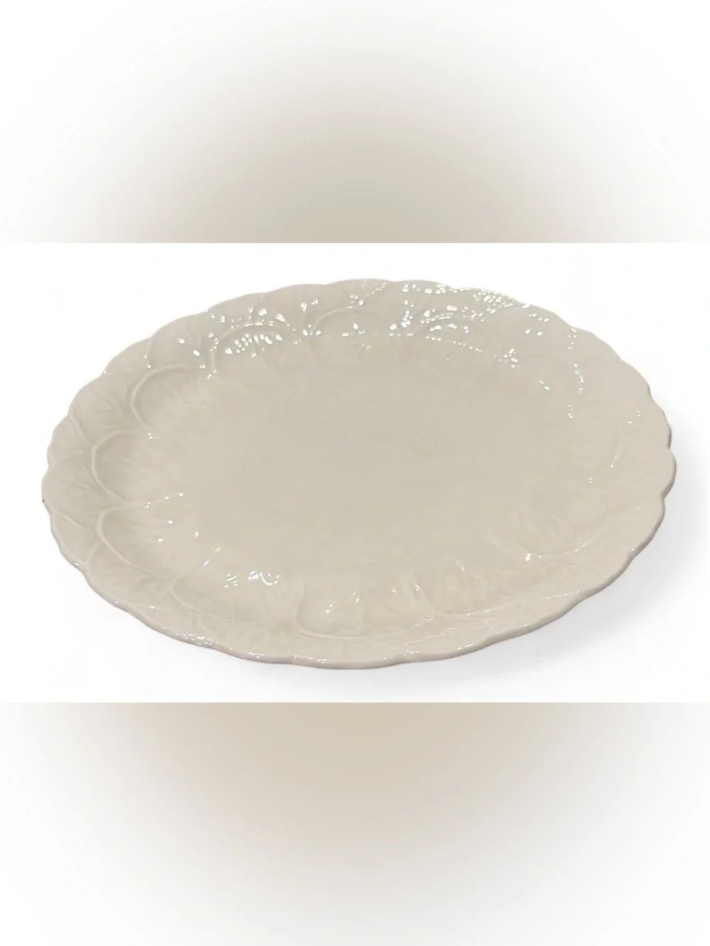 Wedgwood Countryware Bone China White Cabbage Leaf Dinner Plate Dish Tableware